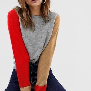 ASOS Warehouse Colorblock Sweater